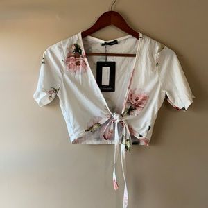 Floral two piece top and skirt